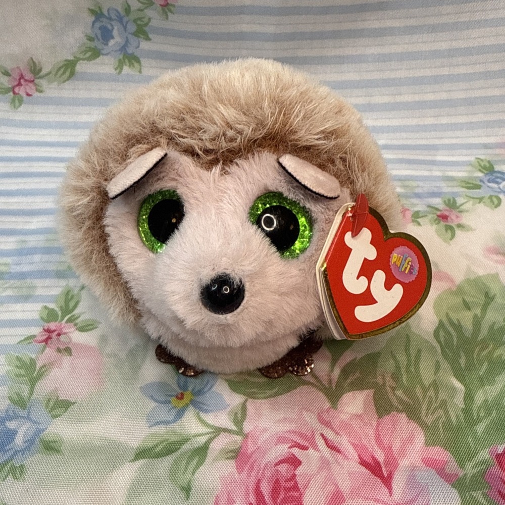 2022 TY Puffies Hazel Hedgehog Beanie Balls Plush Stuffed Animal 4"